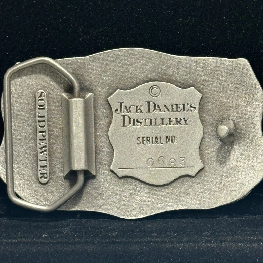 Vintage Jack Daniels Old No 7 Solid Pewter Belt Buckle 0683 Whiskey Portrait